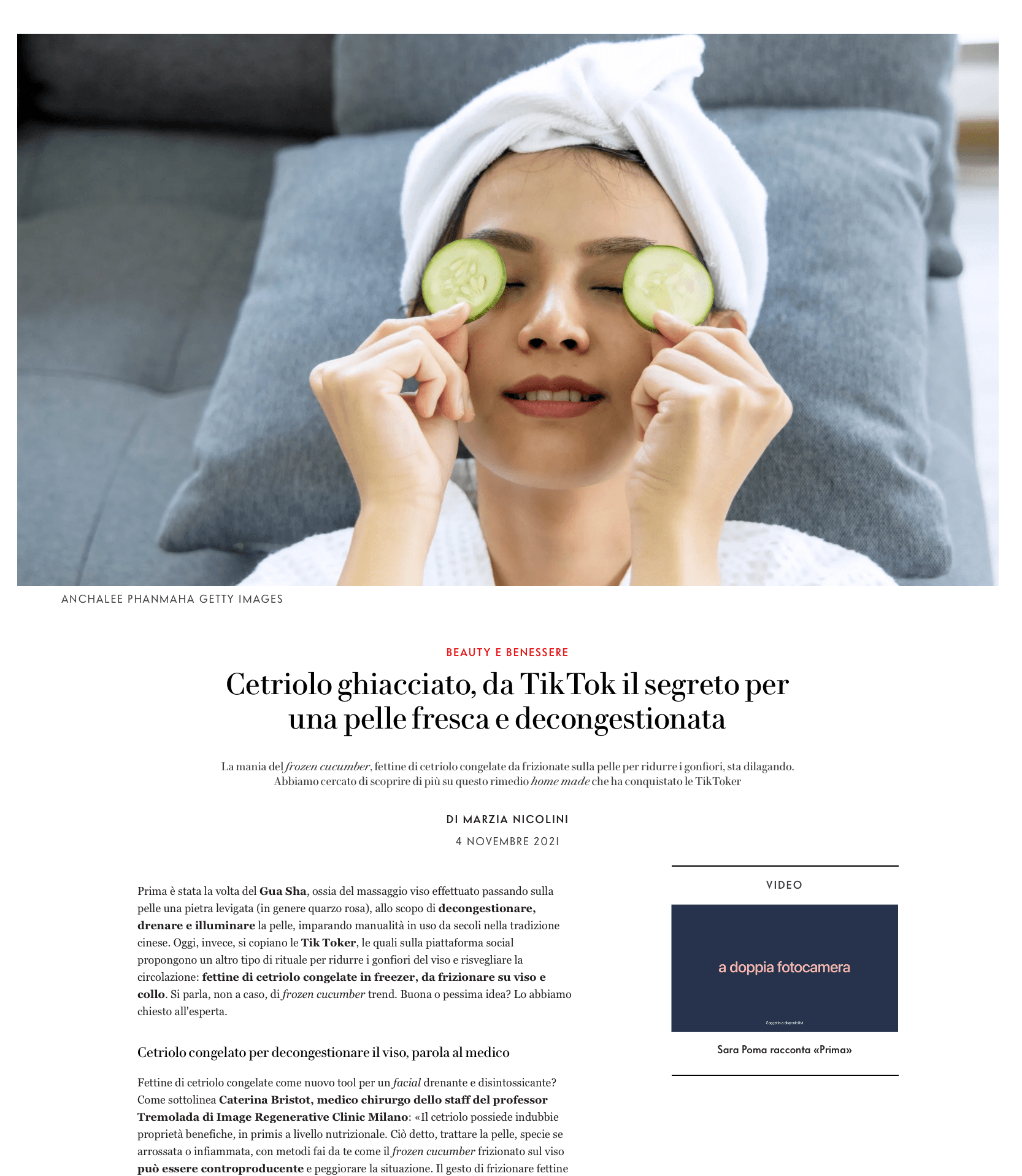 Vanityfair - Frozen Cucumber, the Iced Cucumber Trend