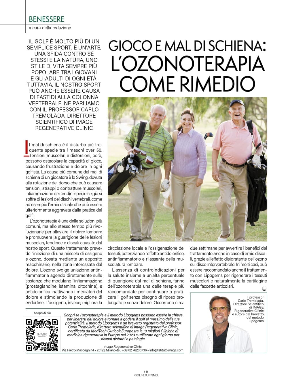 Golf and Back Pain: Ozone Therapy as a Solution