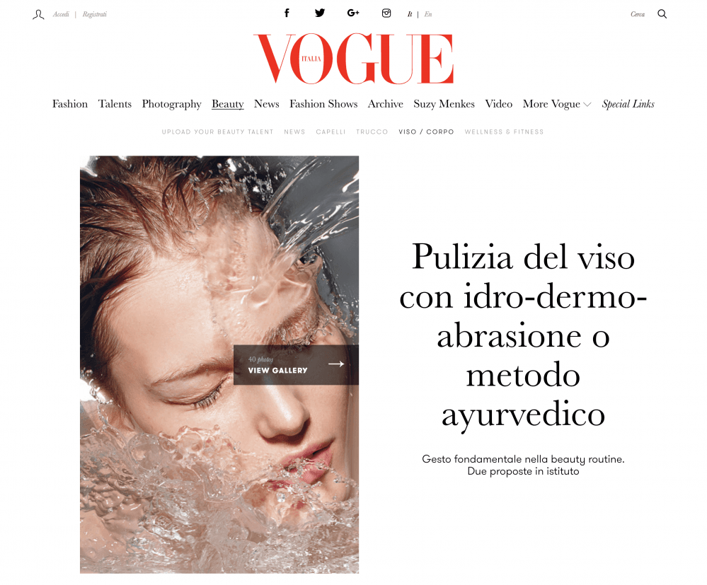 Vogue - Facial Cleansing with Hydro-Dermabrasion or Ayurvedic Method