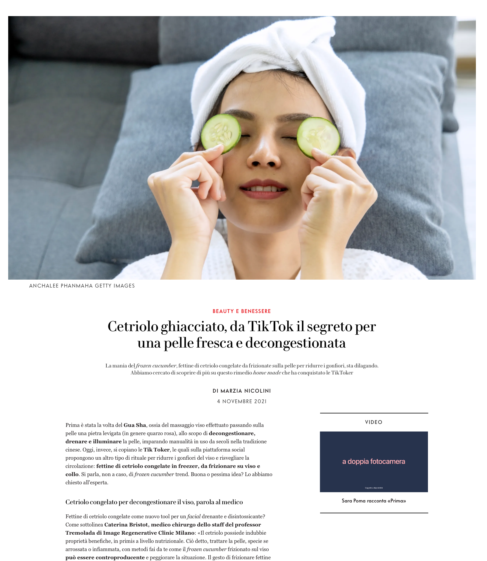 Vanityfair - Frozen Cucumber, the Iced Cucumber Trend