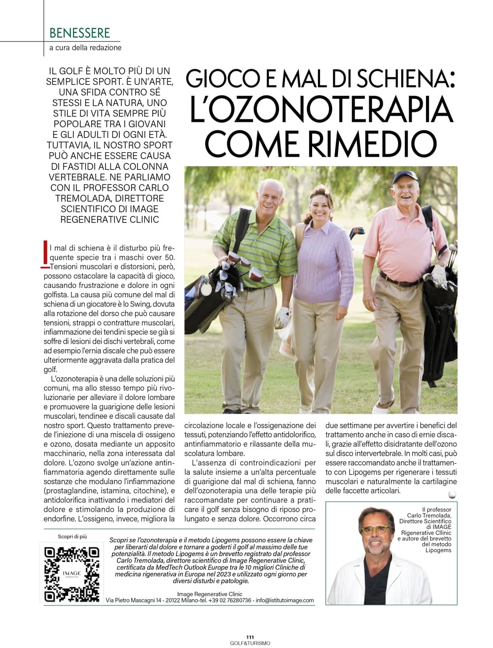Golf and Back Pain: Ozone Therapy as a Solution